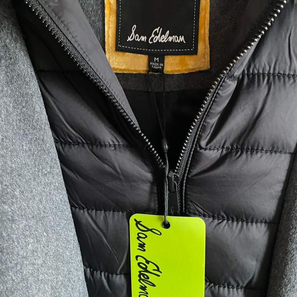 Sam Edelman Charcoal and Black Coat
